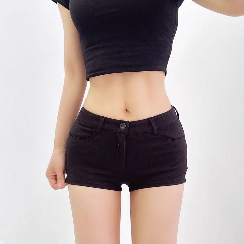 Quần Thường Ngày Cạp Cao Nhỏ Màu Đỏ, Phong Cách Mỹ, Quần Nữ Mùa Hè, Co Giãn, Bó Sát, Quần Ống Đứng, Quần Đùi Quần Hông Cô Gái Nóng Bỏng, Bán Chạy 8