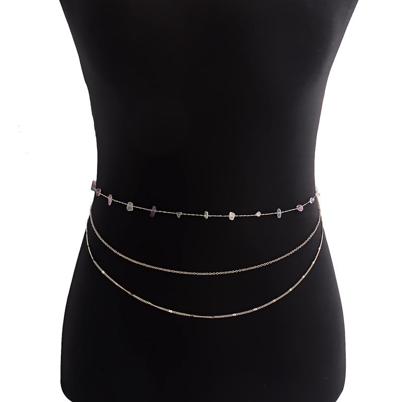 Waist Chain Multi Circle Faux Turquoises Jewelry Bohemian Adjustable for Daily Wear 4