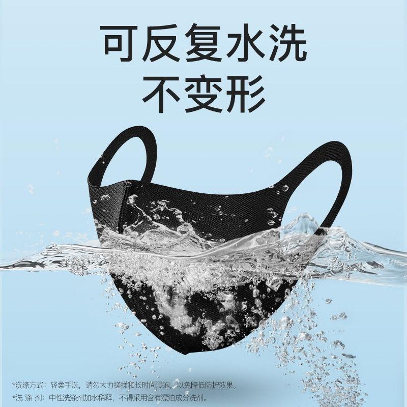 Mặt Nạ Vải Lụa Lạnh Có Thể Giặt Được, Thiết Kế Ngôi Sao Mỏng, Màu Đen, Mặt Nạ Ba Chiều, Dành Cho Nam Và Nữ, Chống Bụi Và Chống Nắng, Thoáng Khí 6
