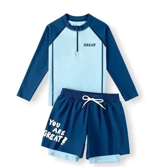 YumiKids BK19 Đồ Bơi 2 Mảnh Thể Thao Cho Bé Trai 12-55kg Chất Liệu Thun Bơi Co Giãn 4 Chiều Bảo Vệ UV An Toàn Cho Bé 3