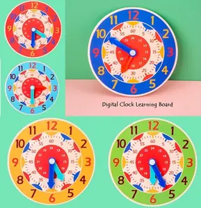 Mainan Edukasi Anak Jam Kayu - Belajar Mengenal Jam dan Waktu MURAH- BANYAK PILIHAN WARNA Toys
