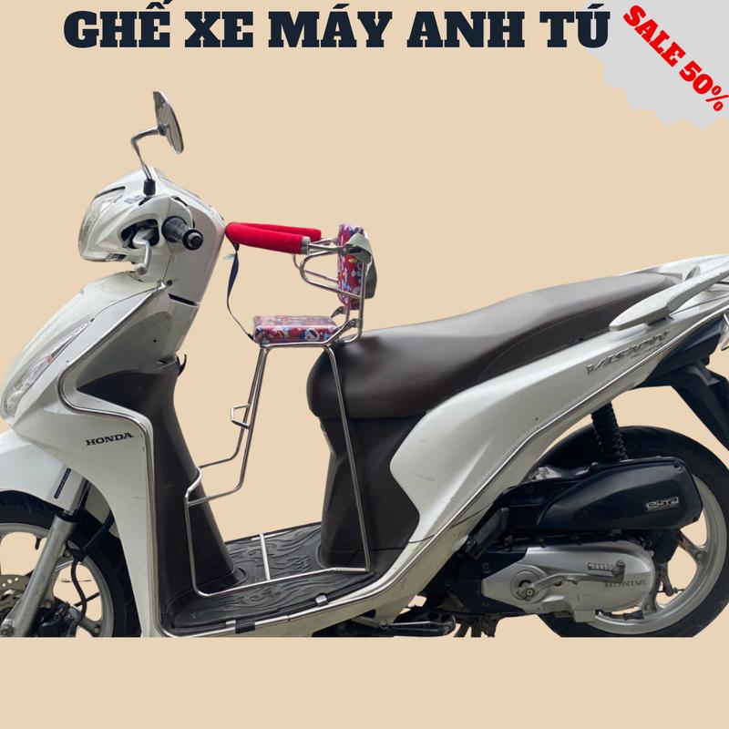 Ghế Ngồi Xe Máy Cho Bé Có Tựa Lưng,Đai An Toàn Cho Xe Vision,Click,Grande,Mio.. 0