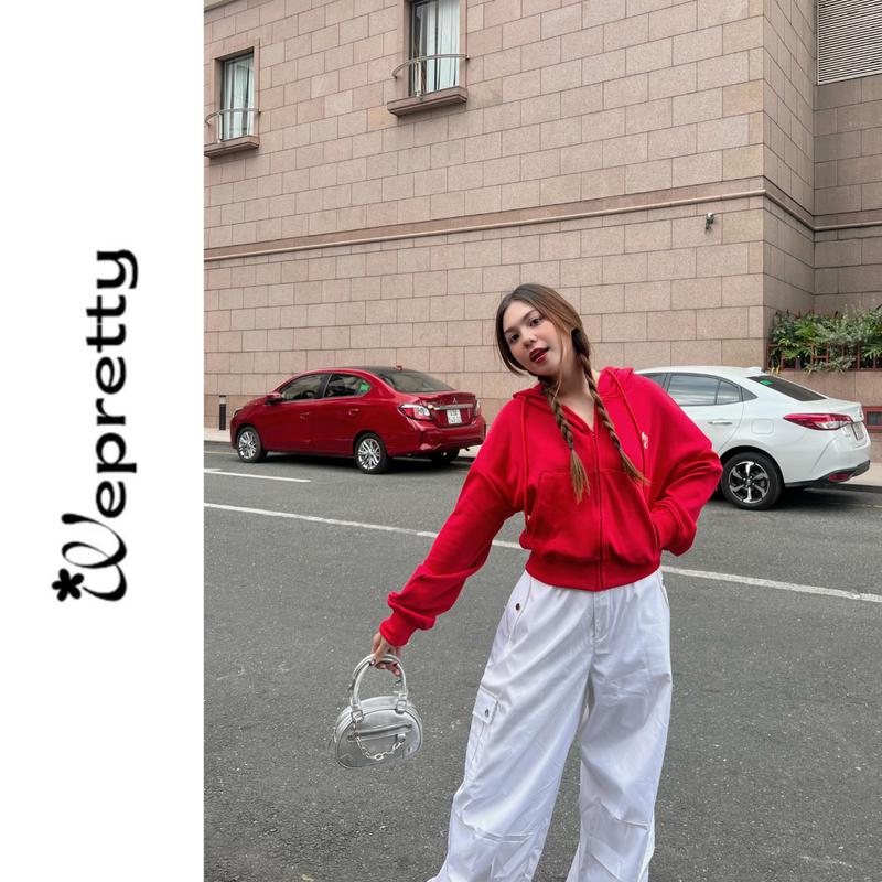 [LIMITED ON TTS] KYOMI HOODIE - Áo khoác nỉ ép dáng lửng Wepretty Clothes