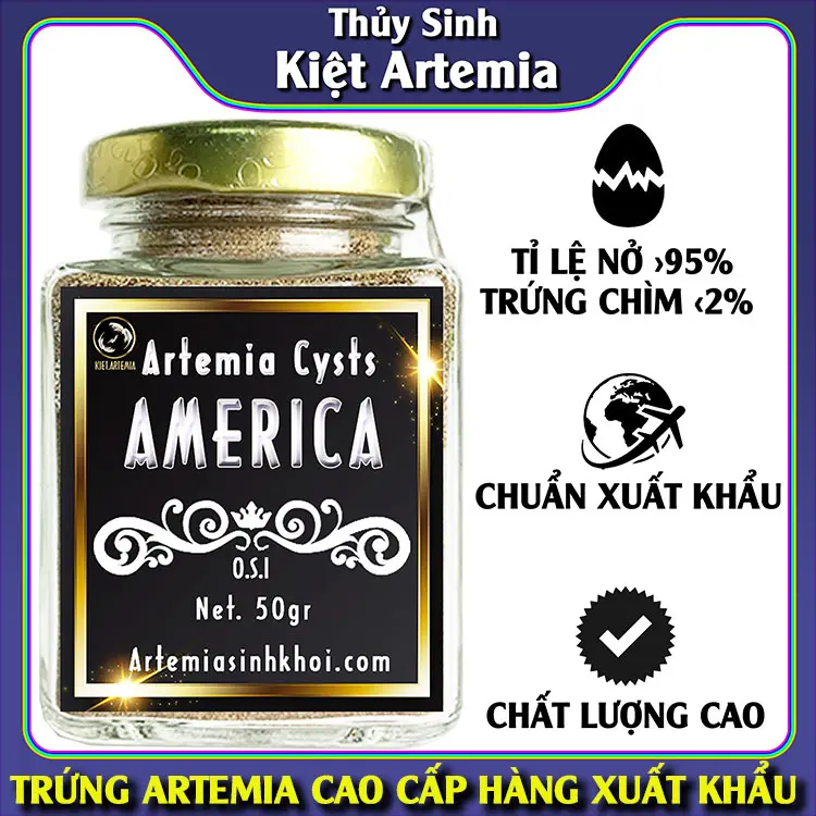 Trứng Artemia Mỹ Tỉ Lệ Cao, Thức Ăn Cho Cá Cảnh