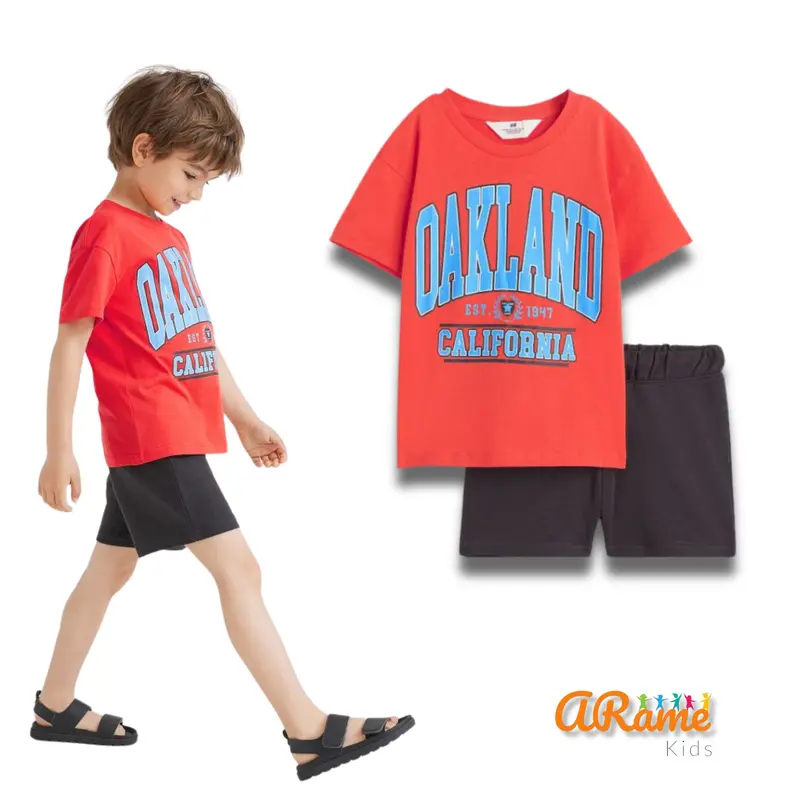 Baju Setelan Anak Laki-Laki Boy Kids Set (Lengan Pendek + Celana Pendek) 4