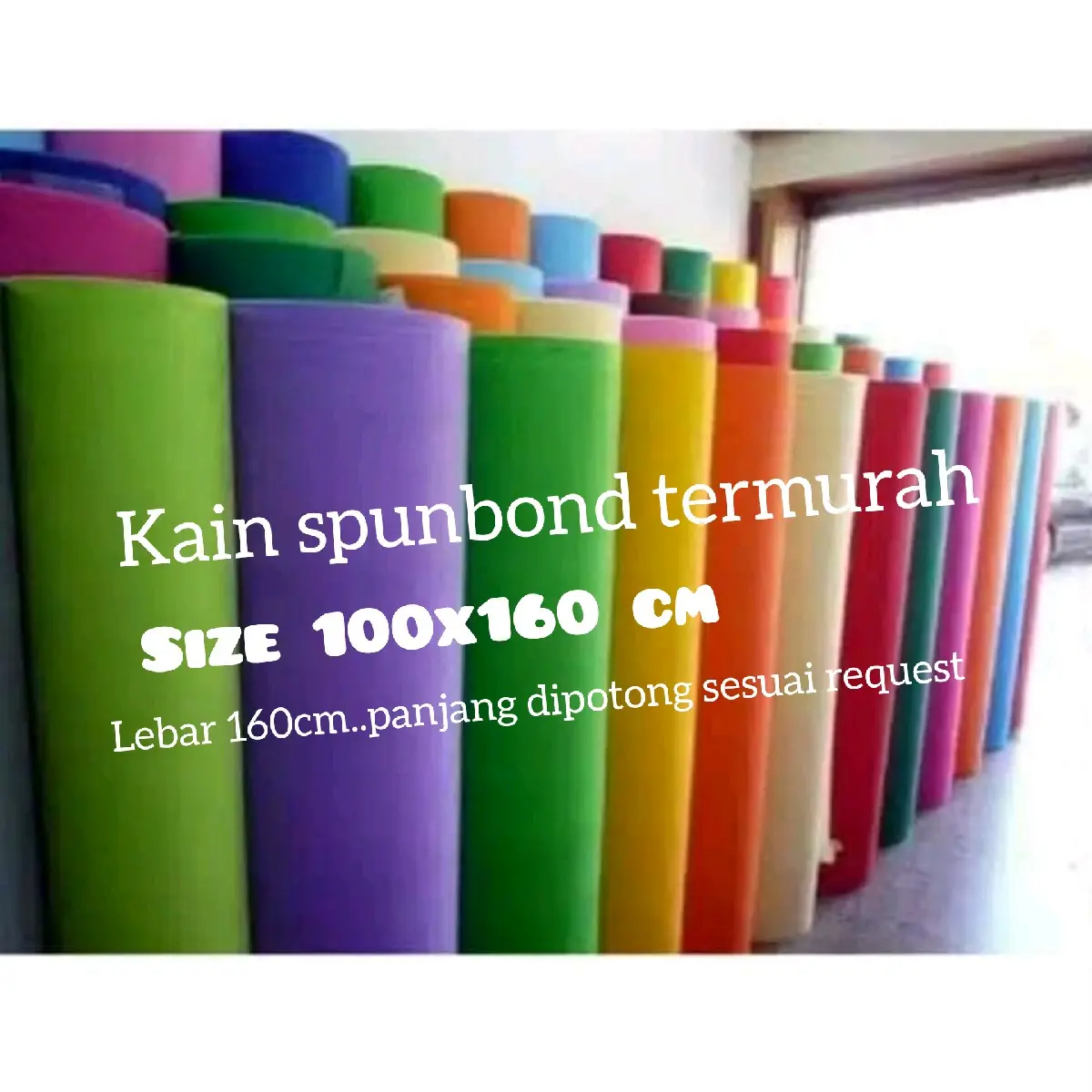 Kain spunbond meteran tebal 55gsm lebar kain 160 cm