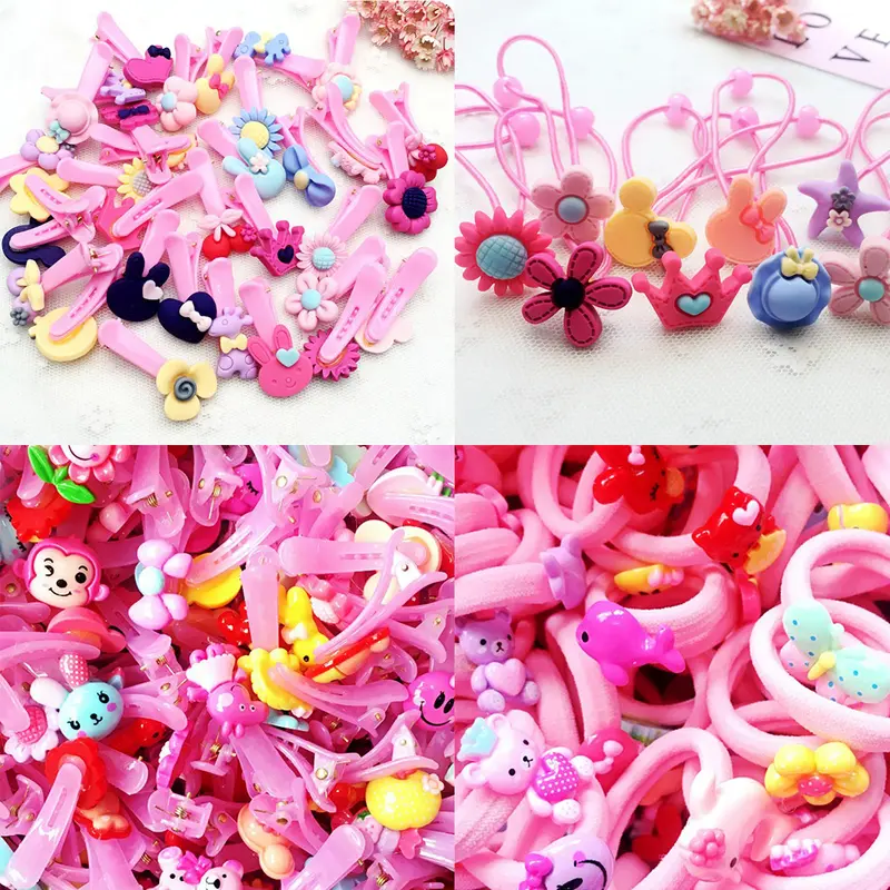 Klip Rambut Plastik, untuk Bayi Perempuan, Rekaan Haiwan Kartun ...