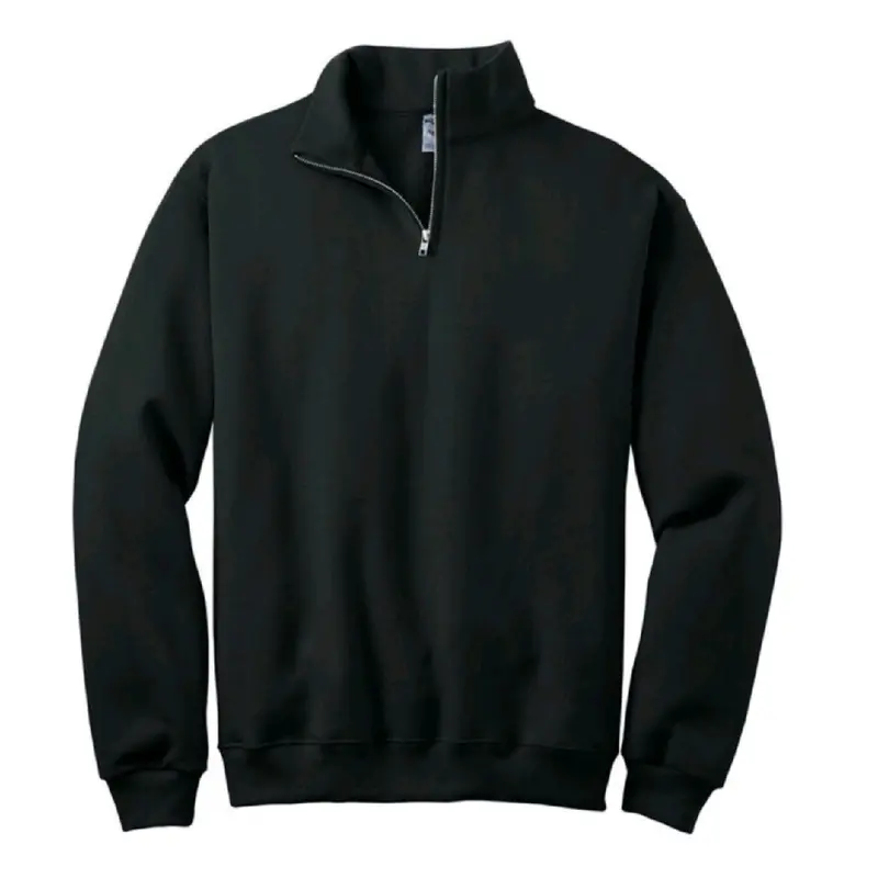 Sweater Half Zip distro Sweatshirt Turtelneck Zipper Pria Fleece Crewneck
