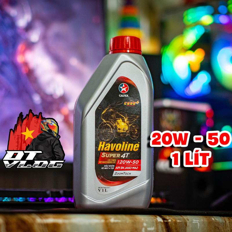 Dầu nhớt xe số CALTEX - Havoline Super 4T SAE 20W-50 API SN NHỚT KHOÁNG Thích hợp TUOR ĐƯỜNG DÀI