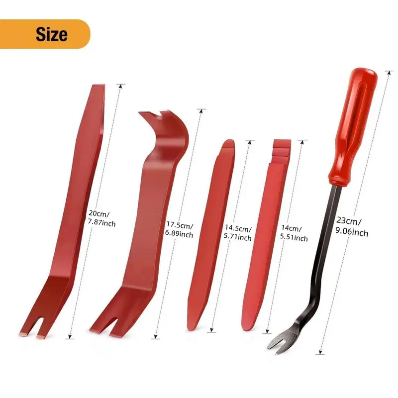 Car Trim Removal Tool Kit, 5 Counts/set No-scratch Removal Tool Kit for Car Panel & Audio Dashboard Dismantle, Professional Car Body Repair Tool 1