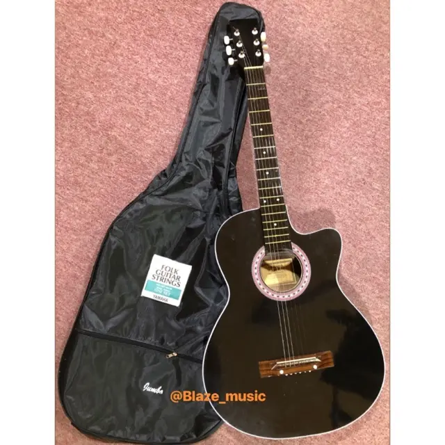 GRATIS ONGKIR [ HARGA PROMO ] [PAKET LENGKAP] Gitar Akustik YMH (ada tas, senar dan pick) Custom pemula murah COD - TERLARIS
