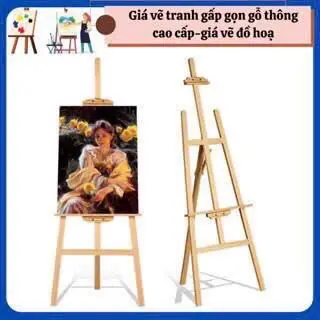 Giá vẽ tranh gấp gọn gỗ tự nhiên cao cấp - giá vẽ đồ hoạ có các cỡ 50cm,70cm,90cm, 120cm,150cm,170cm