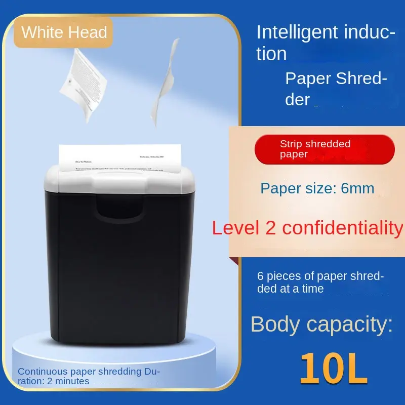 Rexam Desktop Small Shredder Office Household Electric Mini Grinder Strip Paper Cutter