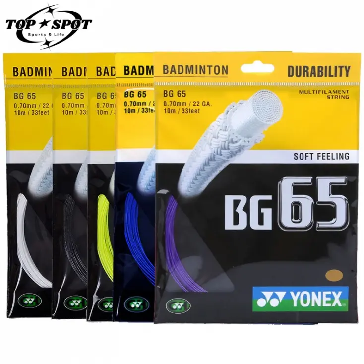 Dây vợt cầu lông Yonex, chất lượng cao, dây YY bg65 BG-65 BG-65ti, độ đàn hồi cao, hàng đầu tại chỗ