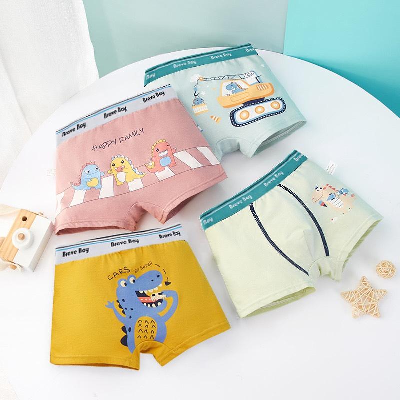Product Introduction of Set 4 quần chíp bé trai từ 3-10 tuổi - Quần sịp đùi - Chất liệu vải cotton thoáng mát (QC18-QC40) 3