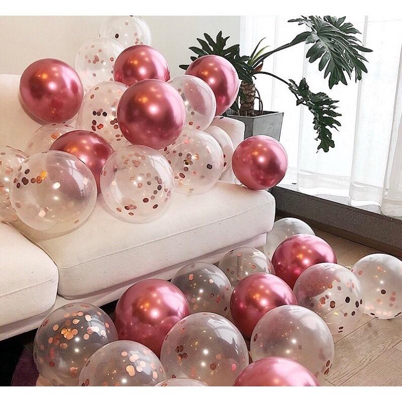 Bong Bóng Trong Suốt Kim Tuyến Sini Decor - Sequin Trang Trí Sinh Nhật, Bong Bóng Trang Trí Sinh Nhật 1