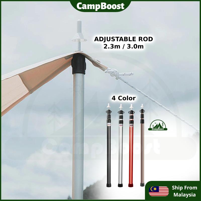 CampBoost Camping Flysheet Tarp Adjustable Rod Support Pole Tent ...