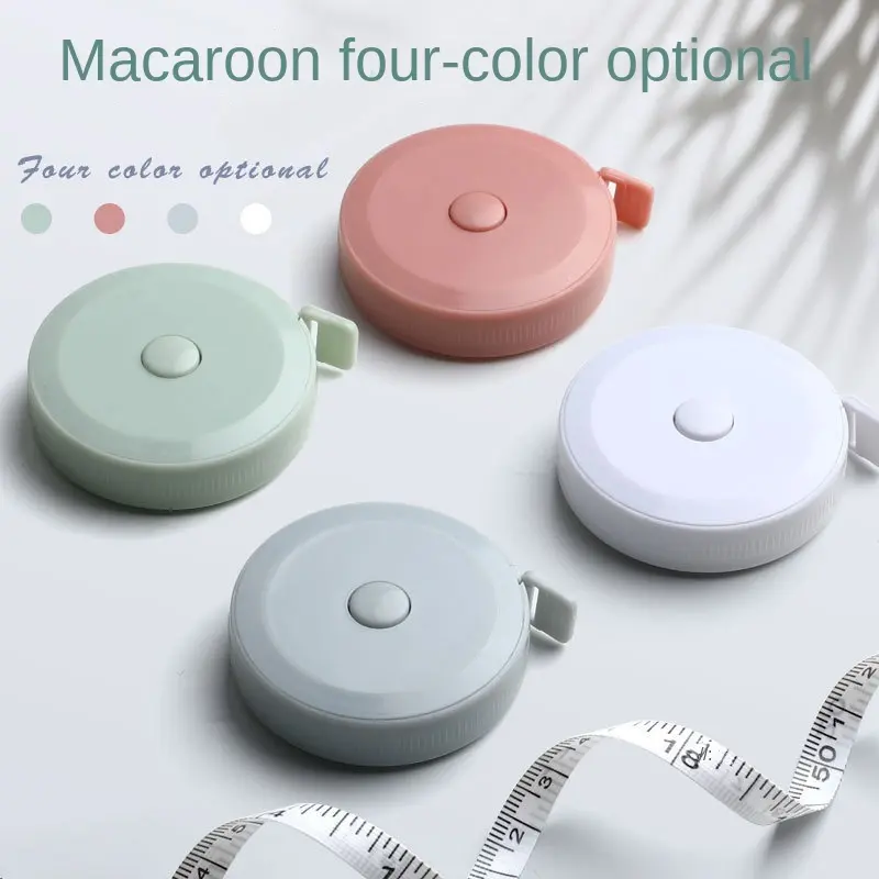 Thước Dây Mini, Màu Macaron, Cầm Tay, Dài 1,5 M, Đo Ba Chu Vi, Bước Đột Biến Bấm, Thiết Kế Có Thể Gấp Gọn Dễ Thương, Thích Hợp Để Đo Quần Áo, Thước Đo