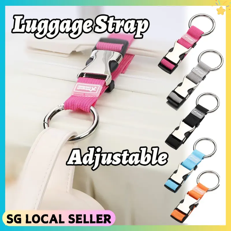 SG STOCK Adjustable Compartment Retainer Luggage Strap Anti-lost Lock Hook Luggage Belt Hanging