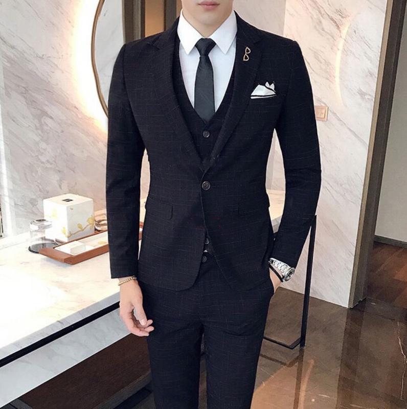 Bộ vest 1 khuy đen xước cao cấp form đẹp quần có đai chỉnh rộng chật  linh hoạt 0
