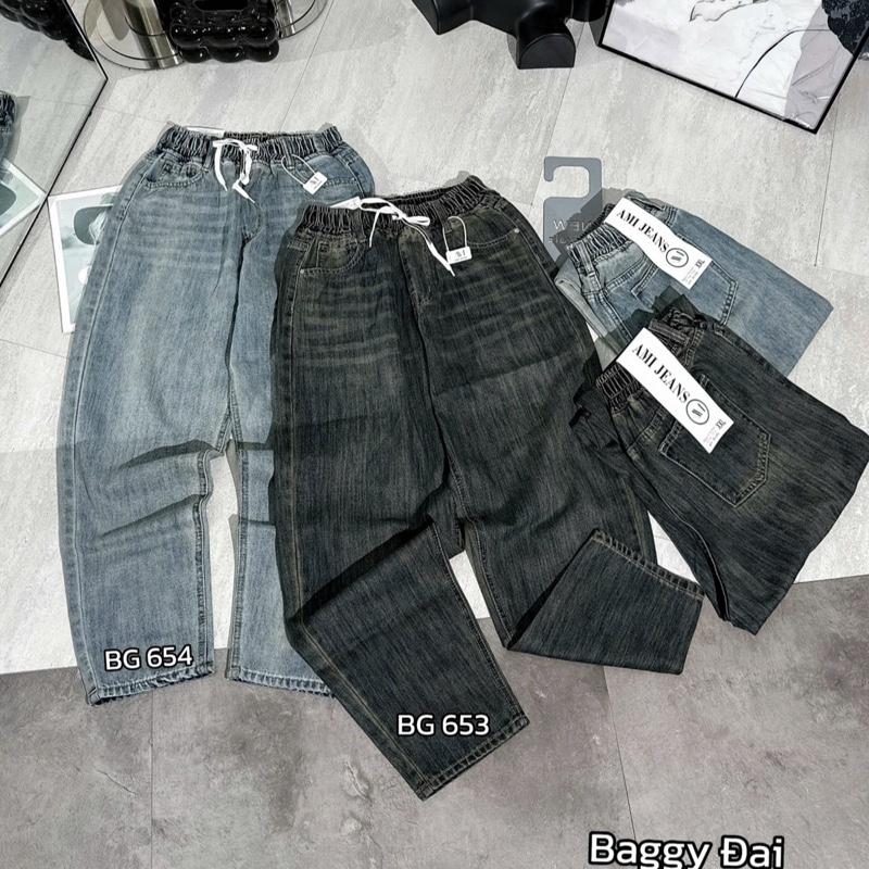 | BG 089|- quần jean nữ dáng baggy 9 tấc [ Rách Lót size Đại] lưng thun, jean mềm k co giãn Voi Pants
