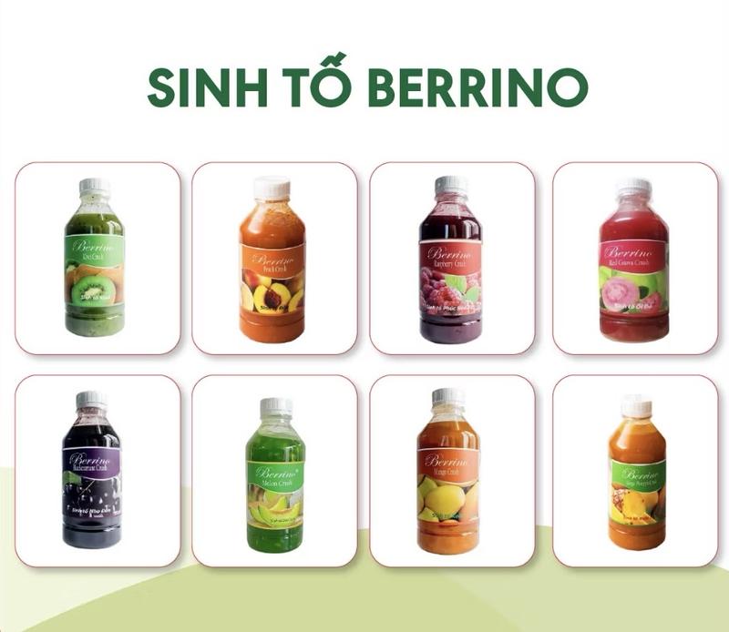 Mứt Sinh Tố Berrino Đủ Vị 1L/chai để mix sữa chua... Topping
