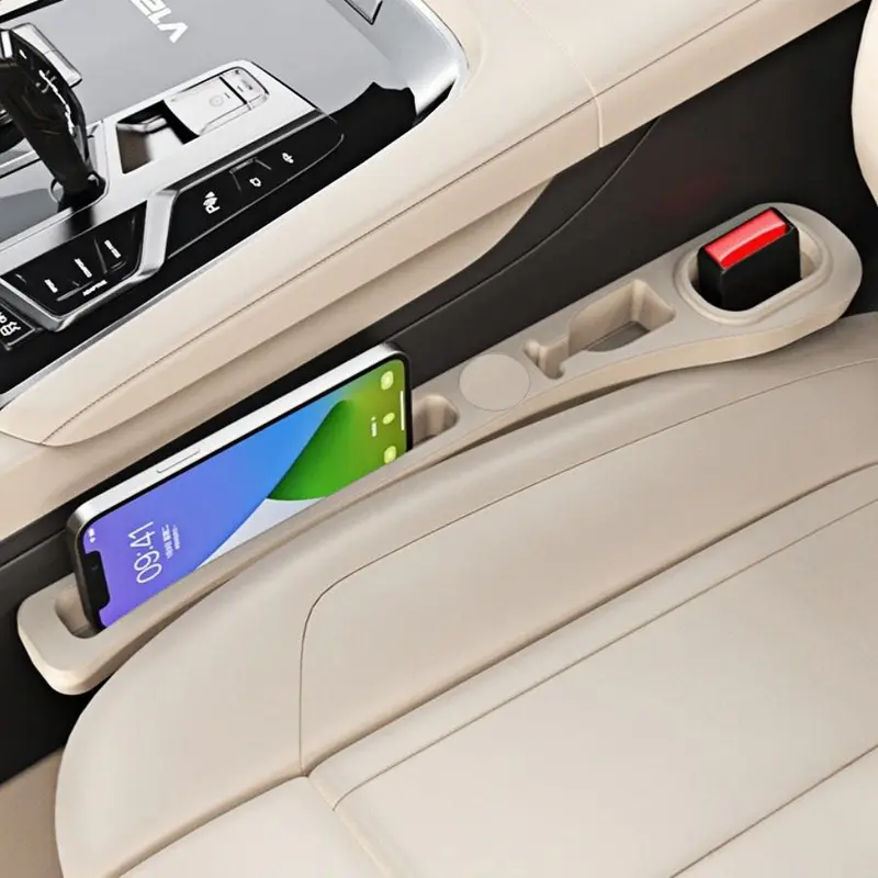 Car Seat Side Filler, PU Leather Car Seat Side Storage Strip, Phone Key Ticket Holder, Automotive Interior Accessories for Stowing & Tidying, Automotive Stuff, Car Accessories 8