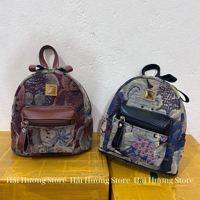  Balo Gấu dạ mini Size 20 để vừa điện thoại đồ cá nhân cho các nàng Da Đeo Vai 