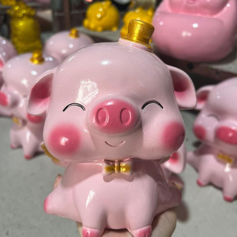 Lợn đất có cánh mini màu hồng- Chin Decor Ống Tiết Kiệm Ống Heo Đựng Tiền