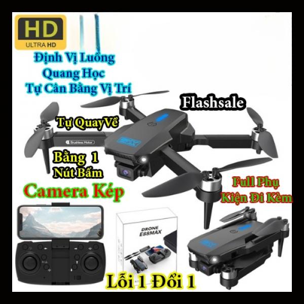Flycam E88 Max, Camera kép 4K, Điều khiển từ xa WiFi, Tương thích với máy quay phim và máy ảnh điện thoại, Độ phân giải HD đầy đủ