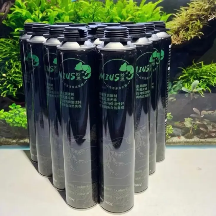 [1 chai]Keo bọt nở Foam Mius màu đen tạo hình bố cục Hồ bán cạn, Hồ Thuỷ sinh tặng kèm vòi - Thể tích 750ml 3