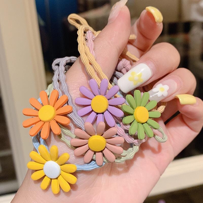 Product Introduction of Colorful Hair Ties Cute Sunflower Hair Bands for Women 2