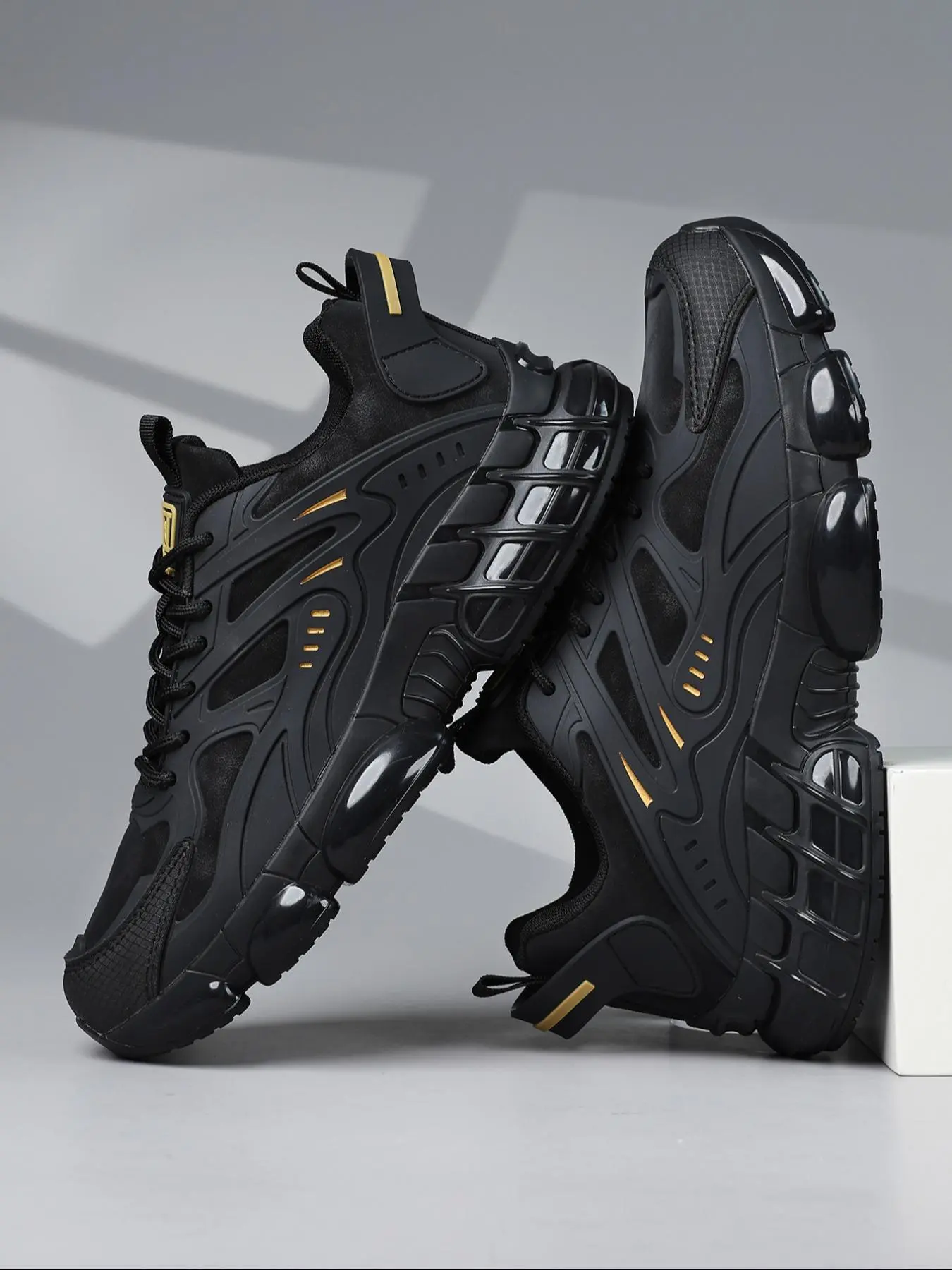 Men's Fashionable Plain Color Sneakers, Casual Comfortable Sports Running Shoes, Trendy All-match Sneakers for Daily Wear