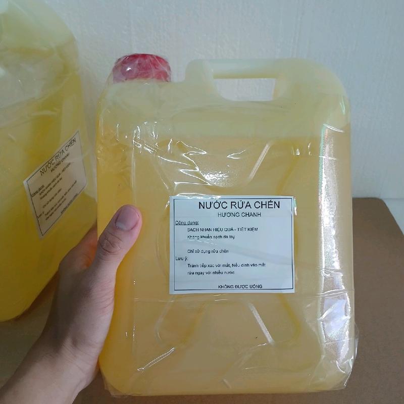 [5 lít] Nước rửa chén HƯƠNG Chanh Can 5 Lít Đậm Đặc sạch bóng 2