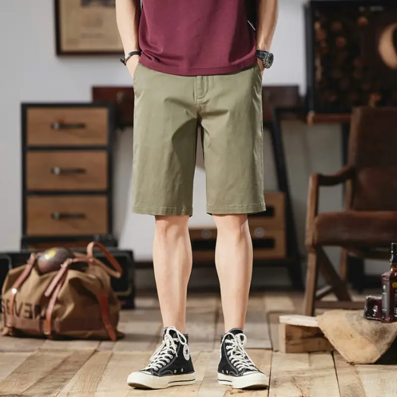 Quần short Kaki Nam vải Cotton Chất Co Giãn mềm mịn thoáng mát mẫu mới 2024 4