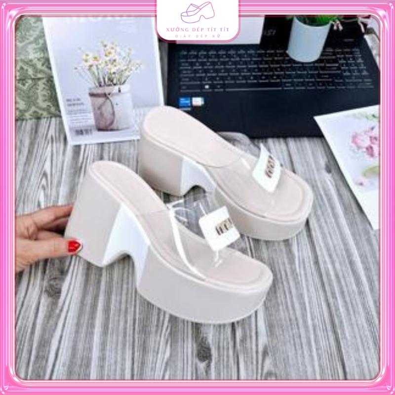 Dép quoai trong cao 9 phân êm nhẹ nhẹ - DéP Nữ, GiàY
