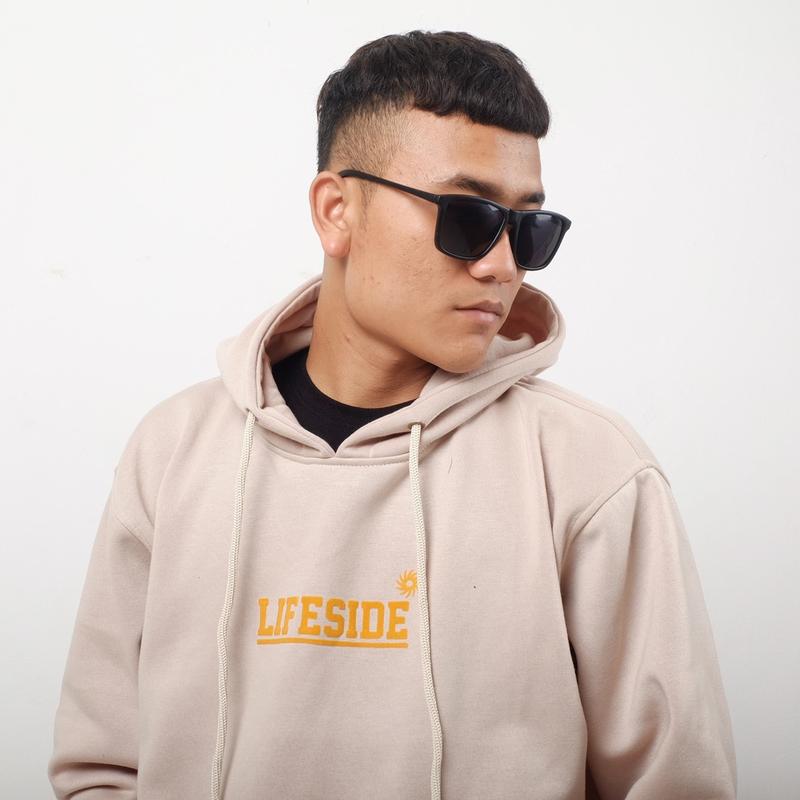 LIFESIDE- Hoodie Jumper Everyday Pria Wanita L XL XXL Beige 8