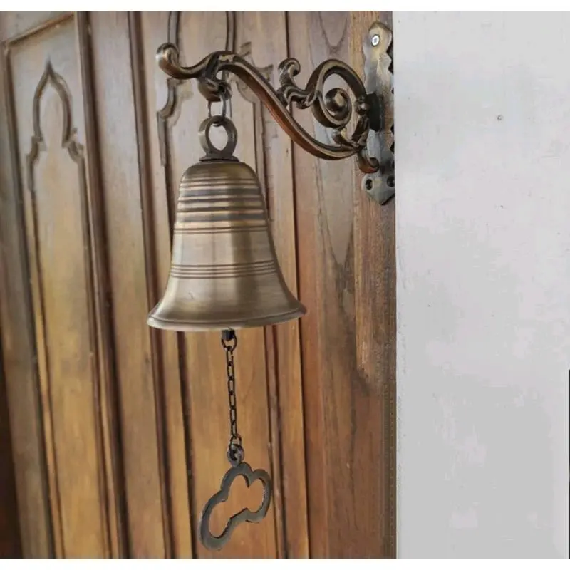 Bel Pintu Rumah Lonceng Kuningan Doorbell Brass Motif Siku Antik
