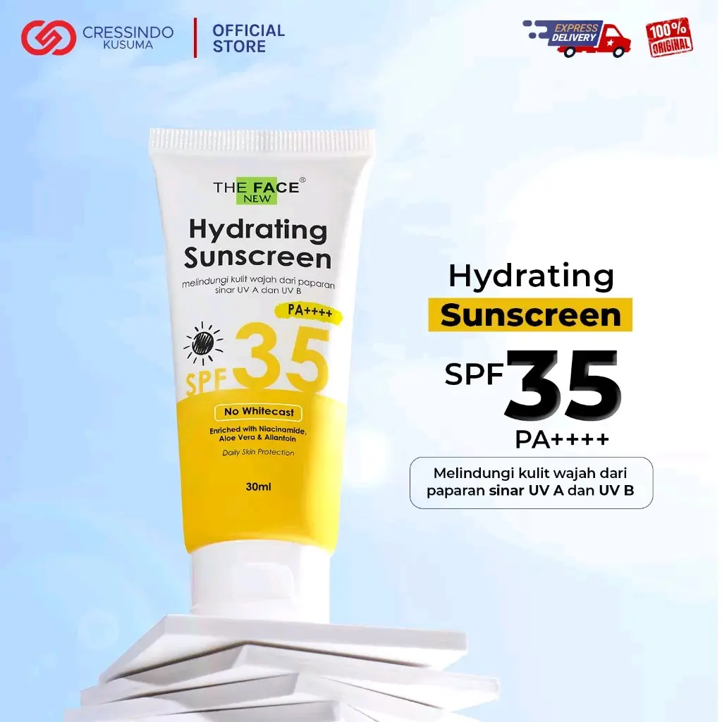 THE FACE hydrating suncreen 30 Ml spf 35 PA+
