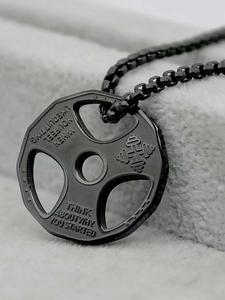 Collar con colgante de mancuerna para hombre, Joyería de collar a juego para hombres que entrenan en el gimnasio, Accesorios casuales y versátiles para citas, fiestas y uso diario