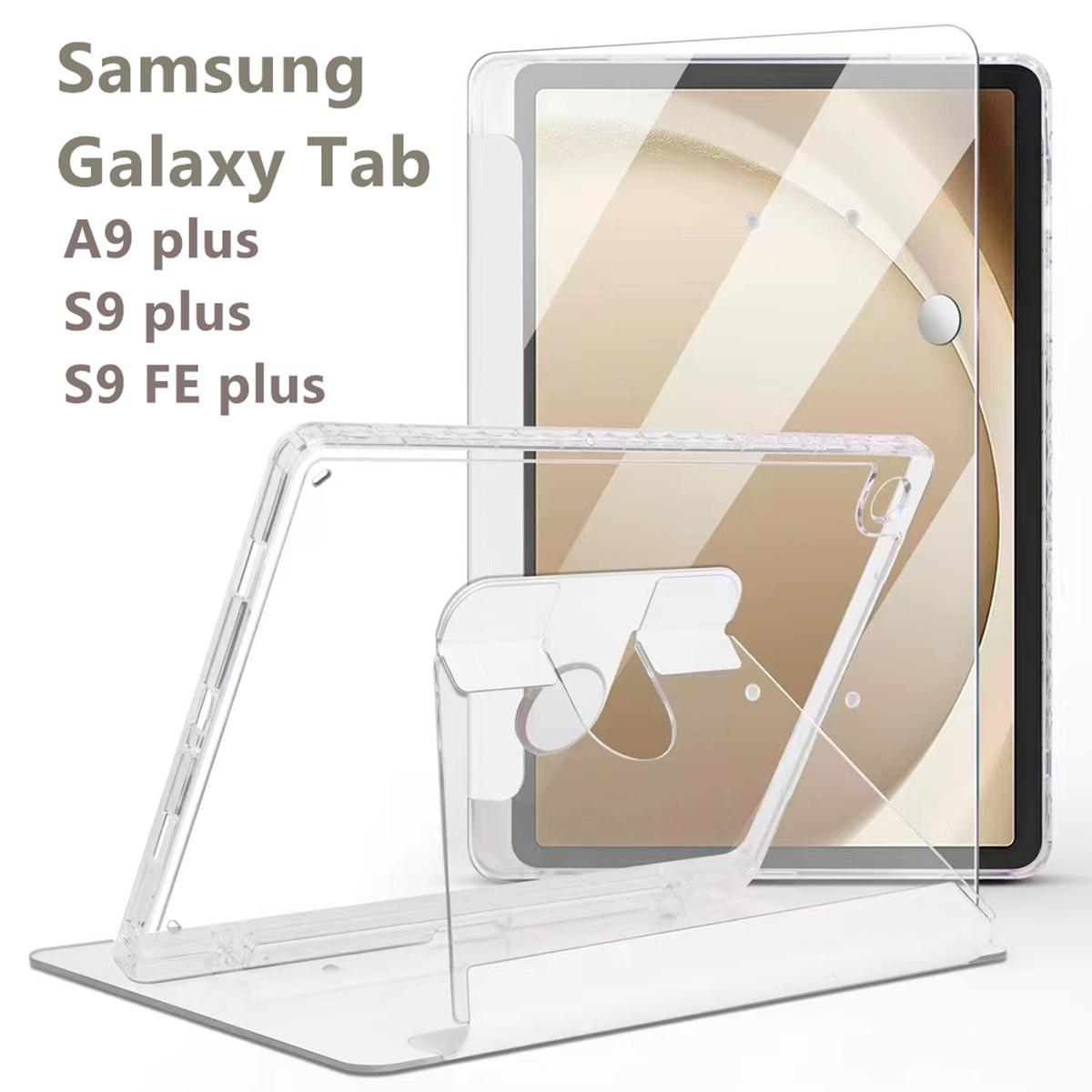 เคสซัมซุงกาแลคซี่แท็บ สําหรับ S9 PLUS A9plus S10+ Samsung Galaxy Tab S9 FE Tab A9 Crystal Glass case