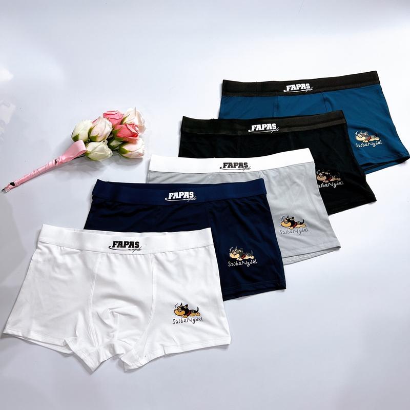 Đồ Lót Nam, Combo 5 Quần Sịp Nam Fap In Hình Chất Thun Lạnh Co Dãn Thoải Mái Menswear Quần Boxer Quần Lót