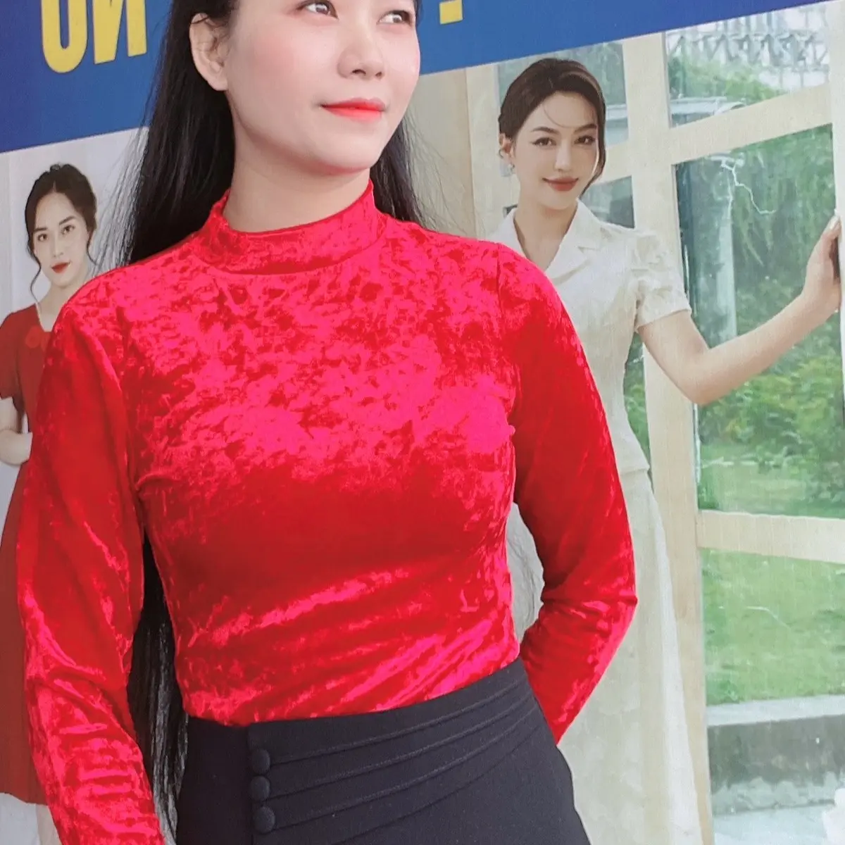 Áo Nhung Giữ Nhiệt Cổ Cao 3 Phân
