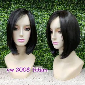 Rambut Palsu Dewasa Wanita Pendek BOB VW 2008 Model Lurus Bahan Fiber Halus Lembut Tidak Mengkilap Nyaman Dipakai Bisa Cuci Bisa Catok