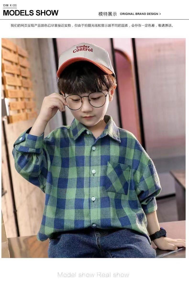 Product Introduction of Áo Sơ Mi Kẻ Sọc Cho Bé Trai, Áo Sơ Mi Dài Tay Mùa Xuân Và Mùa Thu Mới 2024, Cho Trẻ Em Lớn Hơn, Cotton Nguyên Chất, Thời Trang Thường Ngày Áo Khoác Hợp Xu hướng, Được 1535 Đánh Giá Tích Cực 7