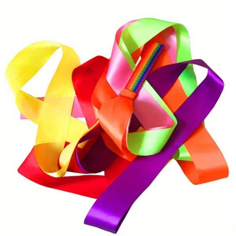Product Introduction of Colorful Gymnastics Ribbon, 2 Counts/set Handheld Dance Ribbon, Dance Streamer, Gymnastics Supplies for Home School Dormitory Outdoor 0