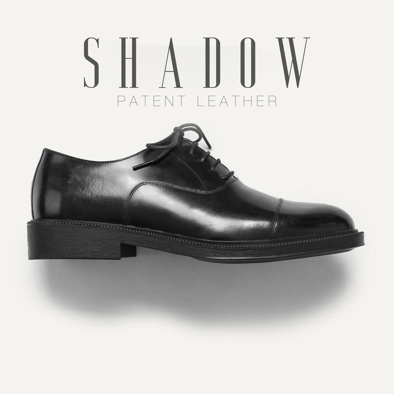 Giày tây nam màu đen da bò OXFORD SHADOW, giày văn phòng công sở, giày da nam thanh lịch TONKIN đế Cao Su Cao Su