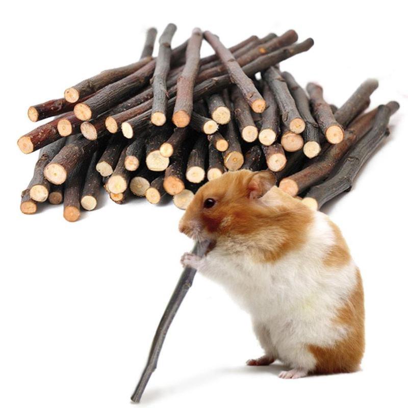 50g/Bag Pet Playing Small Pets Rabbit Hamster Guinea Pig Parrot Toys Hamster Chew Toy Wood Sticks Twigs 4