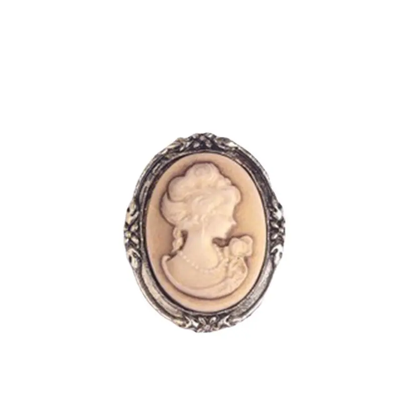 Z20 Yiwu Factory Direct Sale Retro Queen Head Portrait Beauty Head Brooch Elegant Alloy Pin Clothing Accessories