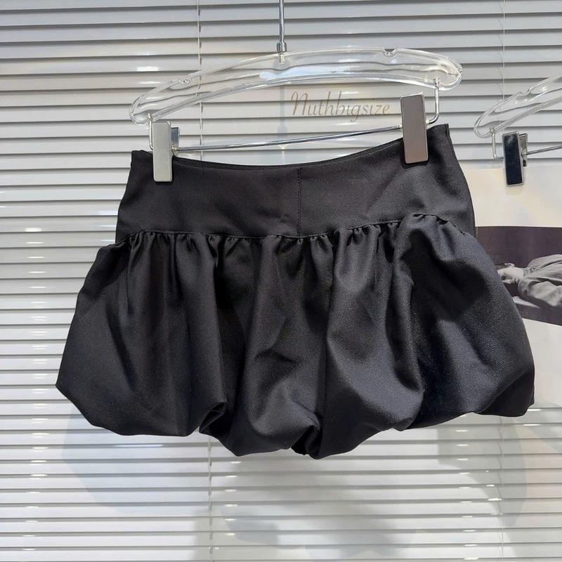 [BIGSIZE 50-100KG] Quần short bí ngô bigsize giả chân váy dáng xoè bồng cạp trễ định hình che bụng 2